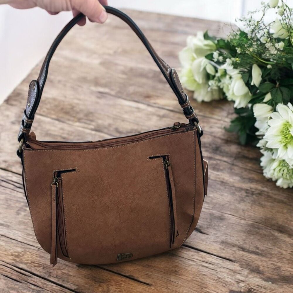 Justin Boots Women’s Leather Crossbody Purse Brown Rodeo Western Cheetah New! - Picture 3 of 8